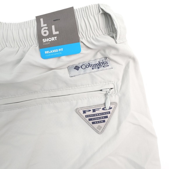Columbia PFG Backcast IV Water Shorts Mens L Gray Omni Shade Fishing Mesh Liner - Picture 1 of 5